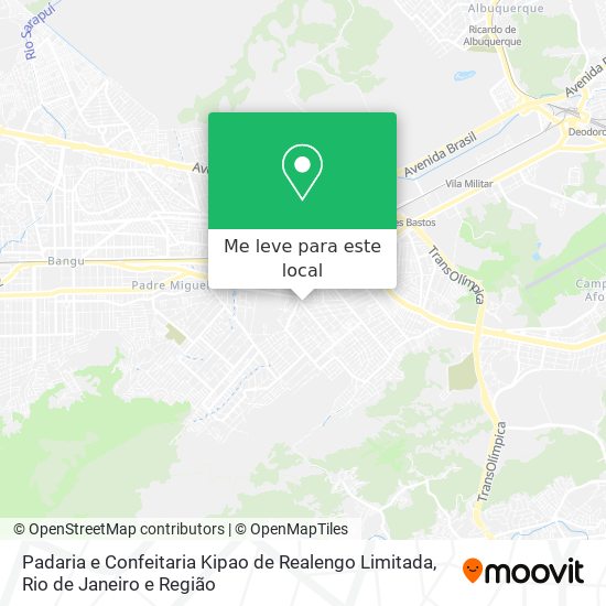 Padaria e Confeitaria Kipao de Realengo Limitada mapa