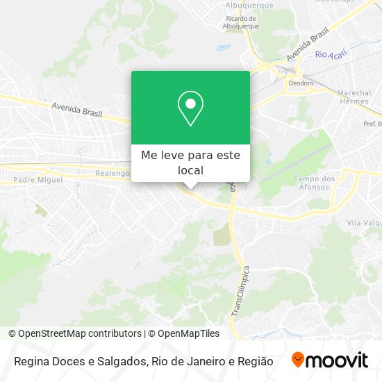 Regina Doces e Salgados mapa