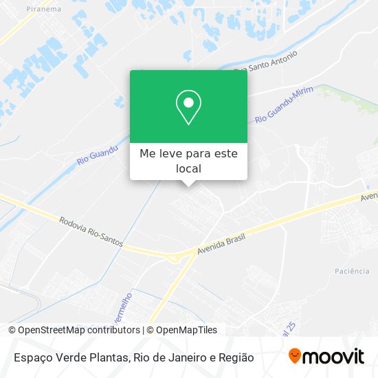 Espaço Verde Plantas mapa