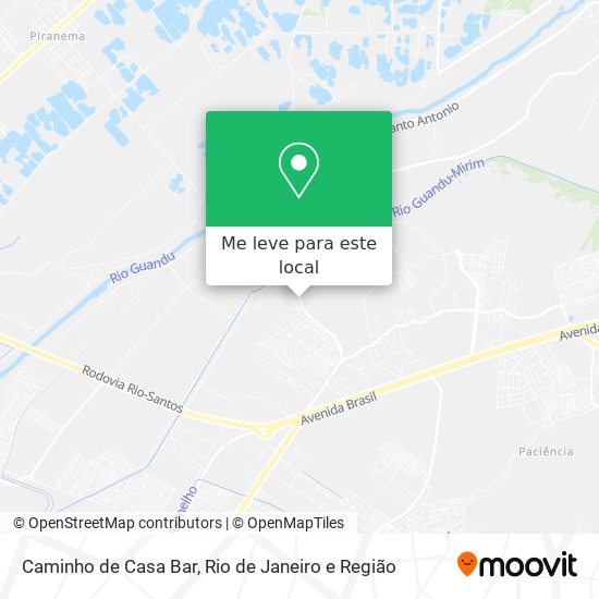 Caminho de Casa Bar mapa