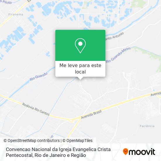 Convencao Nacional da Igreja Evangelica Crista Pentecostal mapa