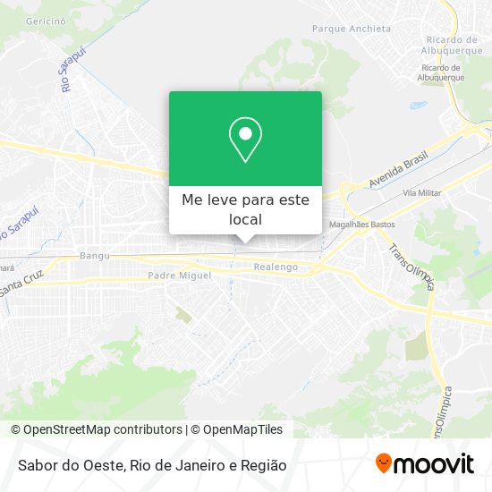 Sabor do Oeste mapa