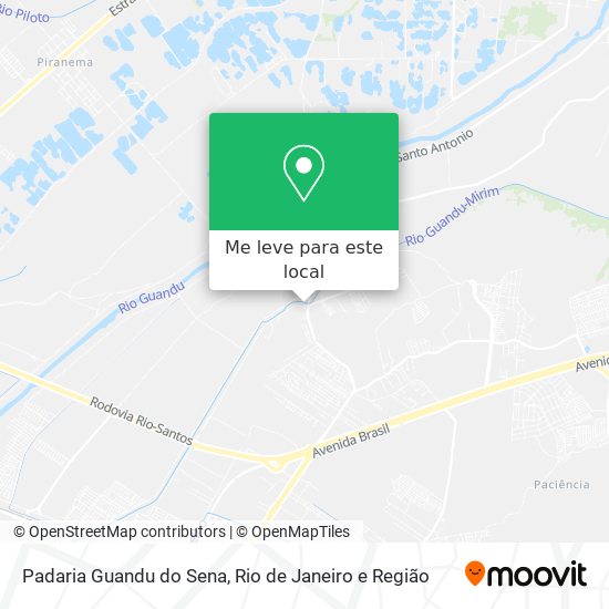 Padaria Guandu do Sena mapa