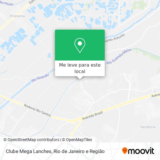 Clube Mega Lanches mapa