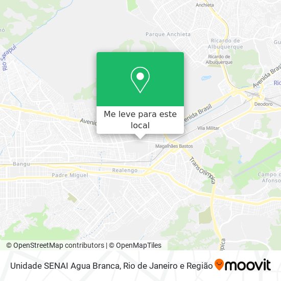 Unidade SENAI Agua Branca mapa