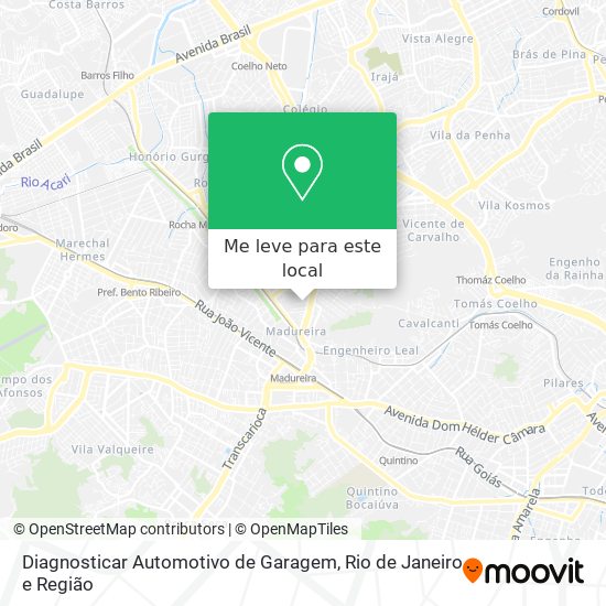 Diagnosticar Automotivo de Garagem mapa