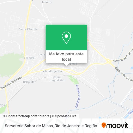 Sorveteria Sabor de Minas mapa