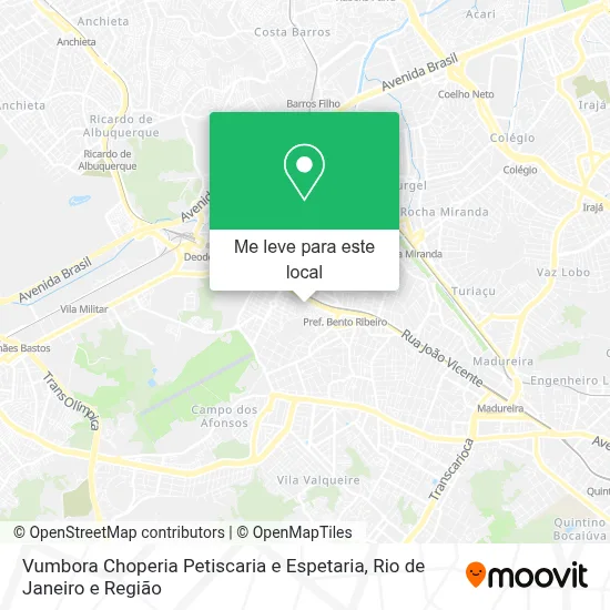 Vumbora Choperia Petiscaria e Espetaria mapa