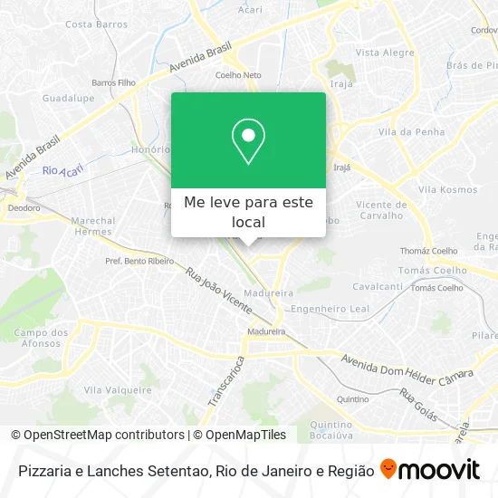 Pizzaria e Lanches Setentao mapa