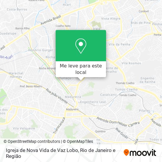 Igreja de Nova Vida de Vaz Lobo mapa