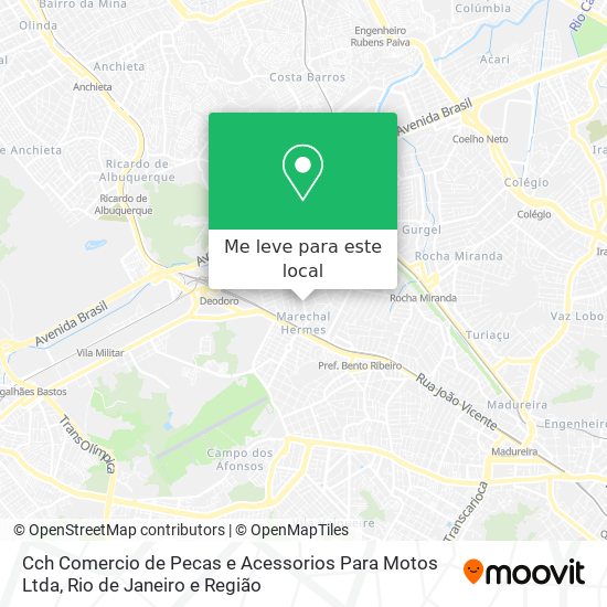 Cch Comercio de Pecas e Acessorios Para Motos Ltda mapa