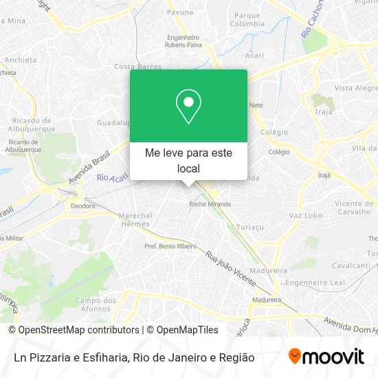 Ln Pizzaria e Esfiharia mapa