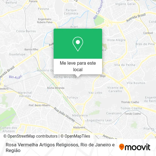 Rosa Vermelha Artigos Religiosos mapa