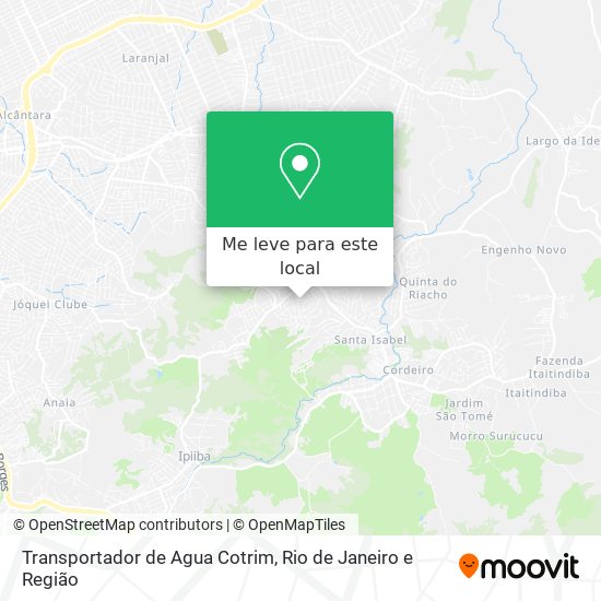 Transportador de Agua Cotrim mapa