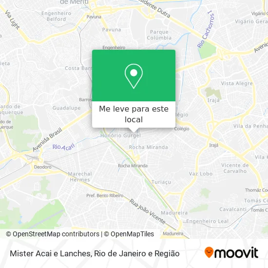 Mister Acai e Lanches mapa