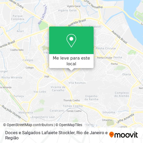 Doces e Salgados Lafaiete Stockler mapa