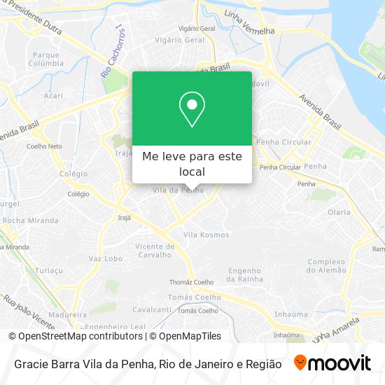 Gracie Barra Vila da Penha mapa