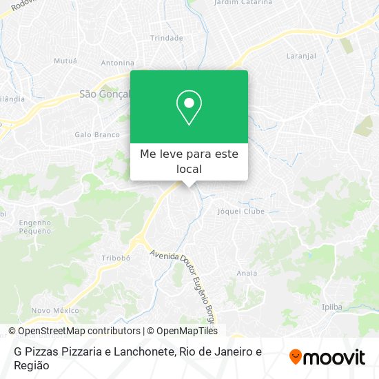 G Pizzas Pizzaria e Lanchonete mapa