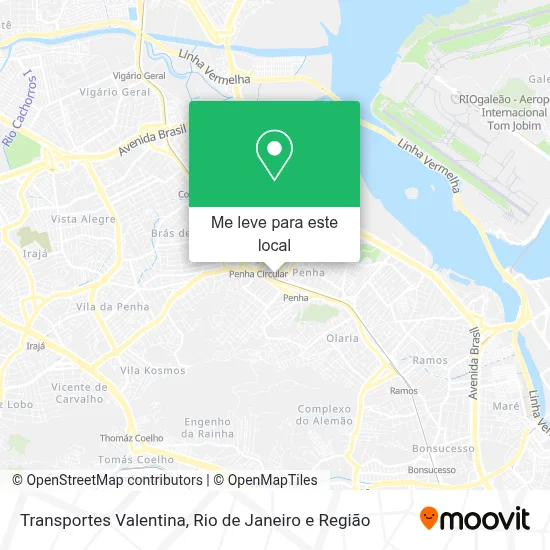 Transportes Valentina mapa