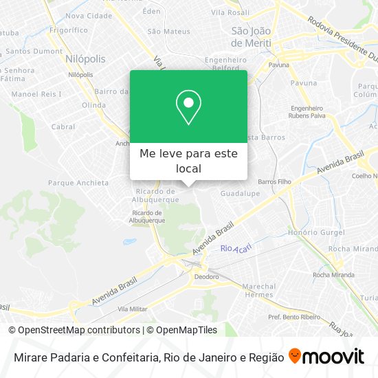 Mirare Padaria e Confeitaria mapa