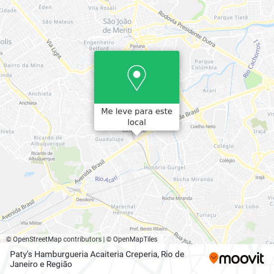 Paty's Hamburgueria Acaiteria Creperia mapa