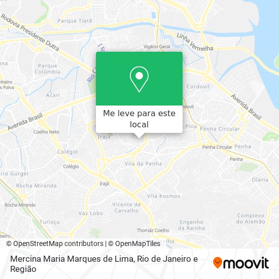 Mercina Maria Marques de Lima mapa