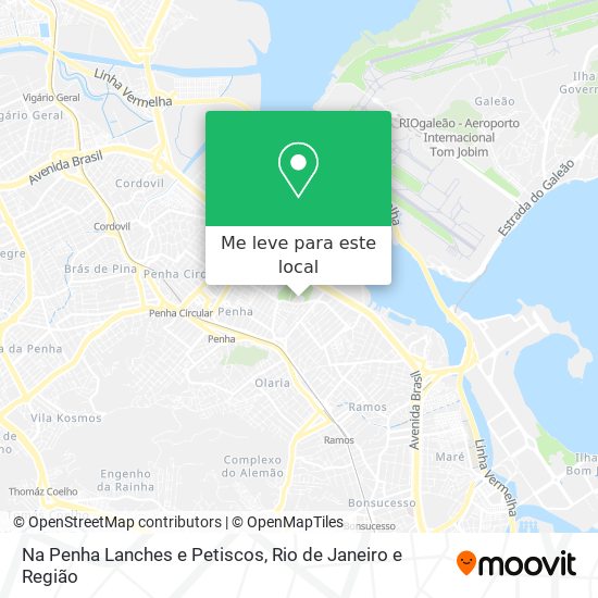 Na Penha Lanches e Petiscos mapa