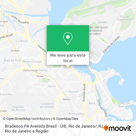 Bradesco PA Avenida Brasil - Urb. Rio de Janeiro / , RJ mapa