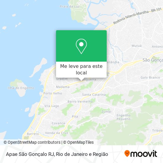 Apae São Gonçalo RJ mapa