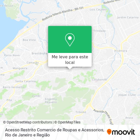 Acesso Restrito Comercio de Roupas e Acessorios mapa