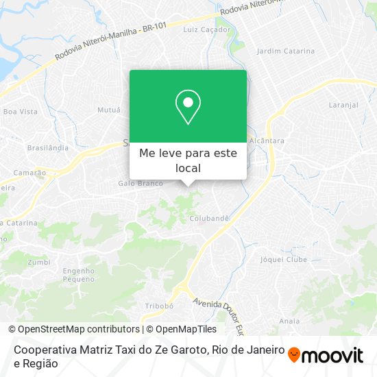 Cooperativa Matriz Taxi do Ze Garoto mapa