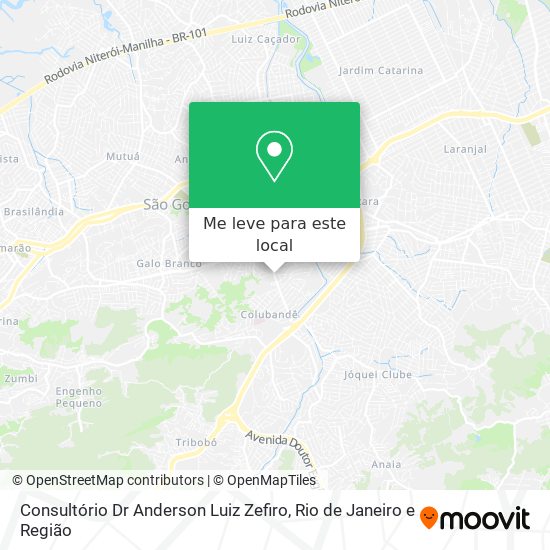 Consultório Dr Anderson Luiz Zefiro mapa