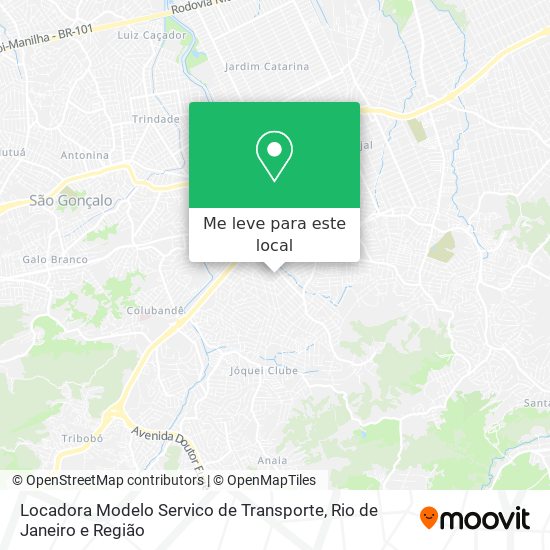 Locadora Modelo Servico de Transporte mapa