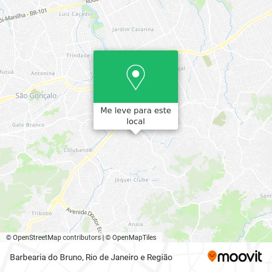 Barbearia do Bruno mapa