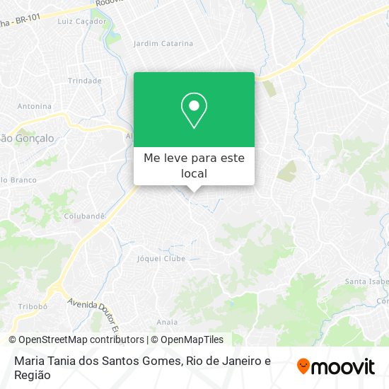 Maria Tania dos Santos Gomes mapa