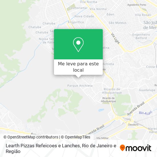 Learth Pizzas Refeicoes e Lanches mapa