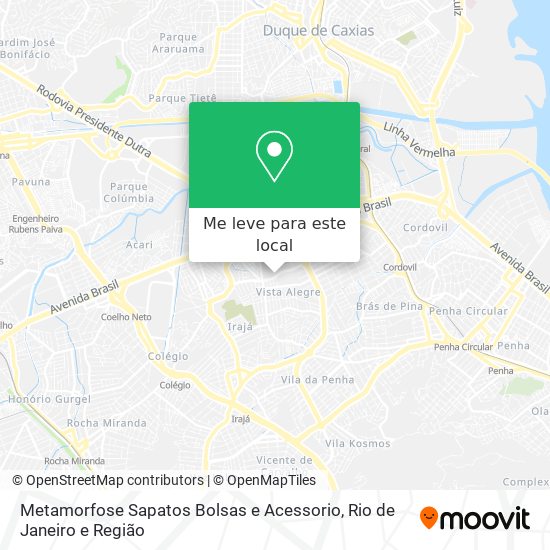 Metamorfose Sapatos Bolsas e Acessorio mapa