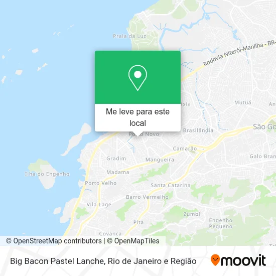 Big Bacon Pastel Lanche mapa