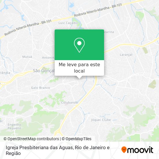 Igreja Presbiteriana das Aguas mapa