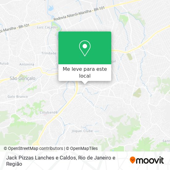 Jack Pizzas Lanches e Caldos mapa