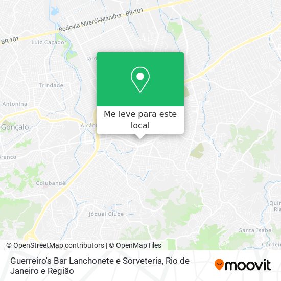 Guerreiro's Bar Lanchonete e Sorveteria mapa