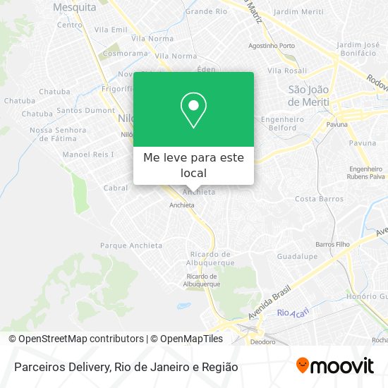 Parceiros Delivery mapa