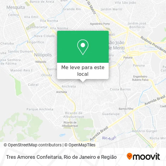 Tres Amores Confeitaria mapa