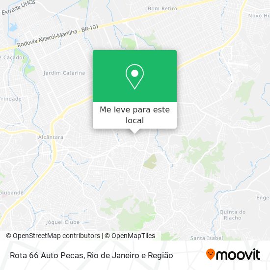 Rota 66 Auto Pecas mapa