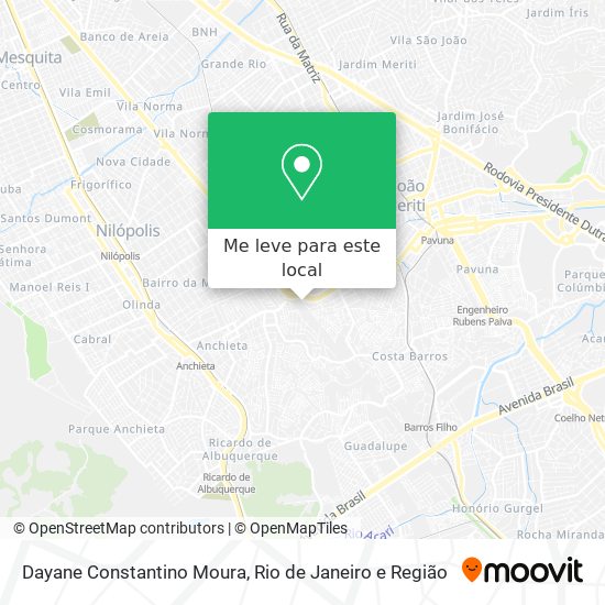 Dayane Constantino Moura mapa