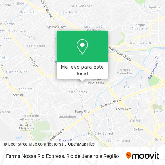 Farma Nossa Rio Express mapa