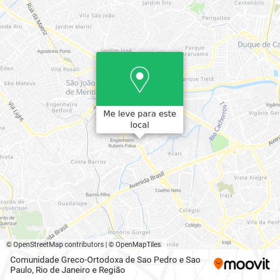 Comunidade Greco-Ortodoxa de Sao Pedro e Sao Paulo mapa