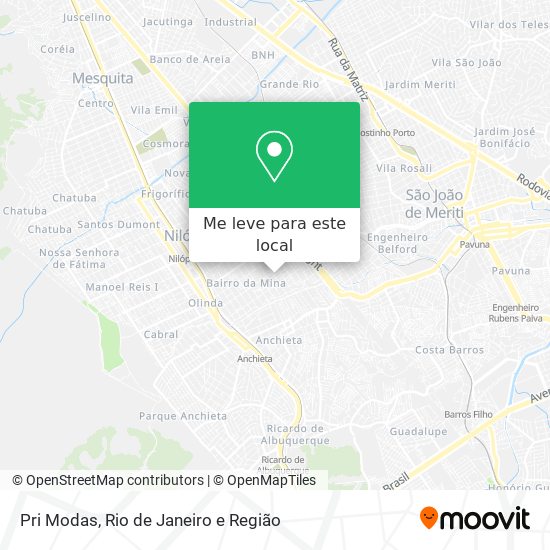 Pri Modas mapa
