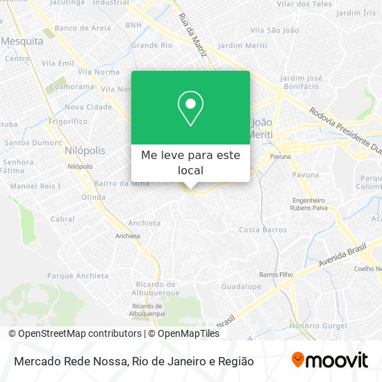 Mercado Rede Nossa mapa