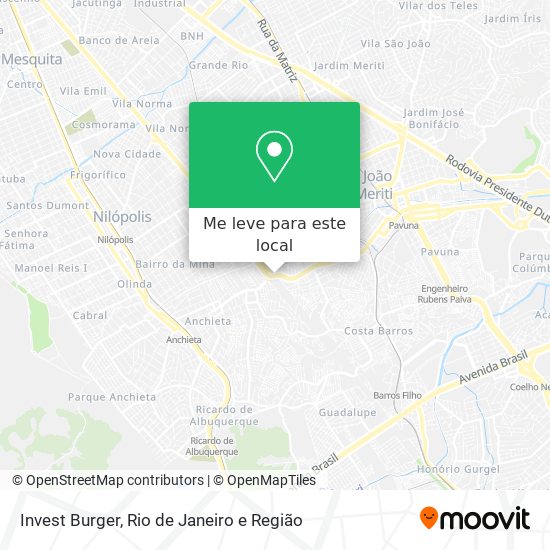 Invest Burger mapa